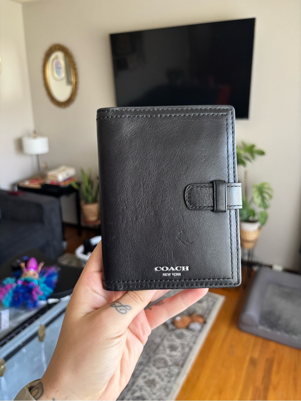 Coach Black Passport Agenda Journal Cover